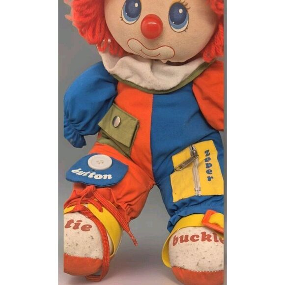 Vintage 1983 Amtoy Learn To Dress Clown Plush Stuffed Toy American Greetings 17" - Picture 2 of 6